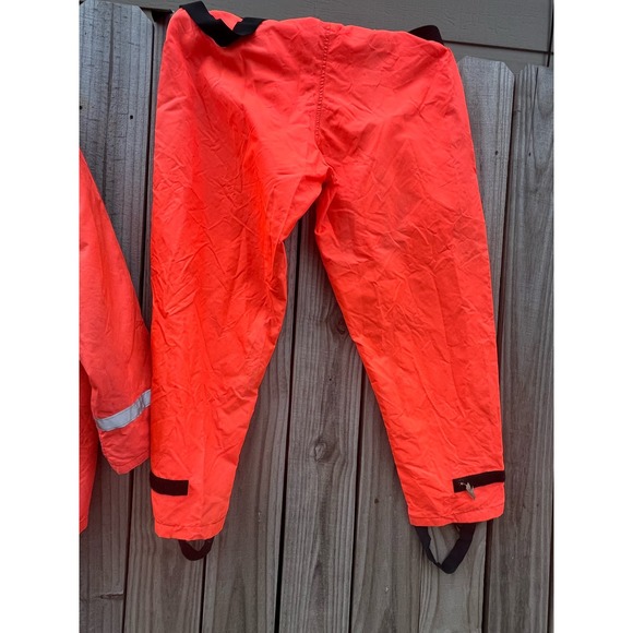 Vintage protective fire fighter outfit bright neon reflectors - Picture 10 of 13